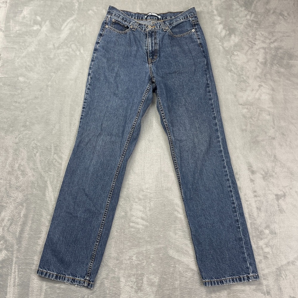 Tommy Hilfiger Perfect T Jeans Womens 10 (30x31) Blue Denim Grunge Straight Leg
